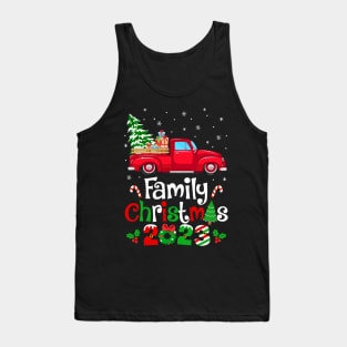 Family Christmas 2023 Truck Tree Squad Matching Xmas Team Tank Top